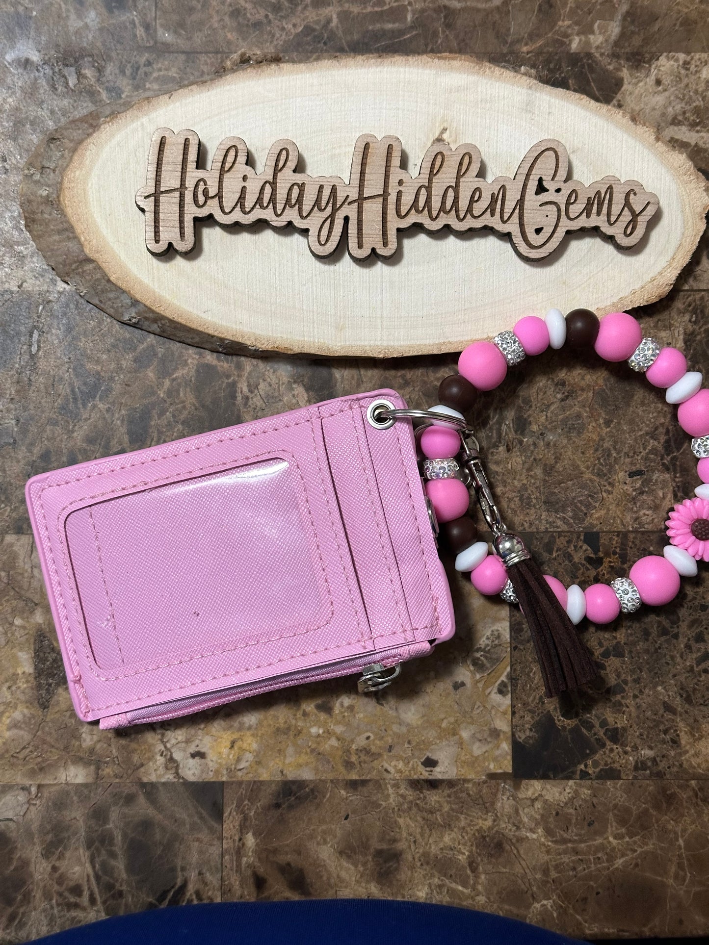 Pink Wallet Wristlet